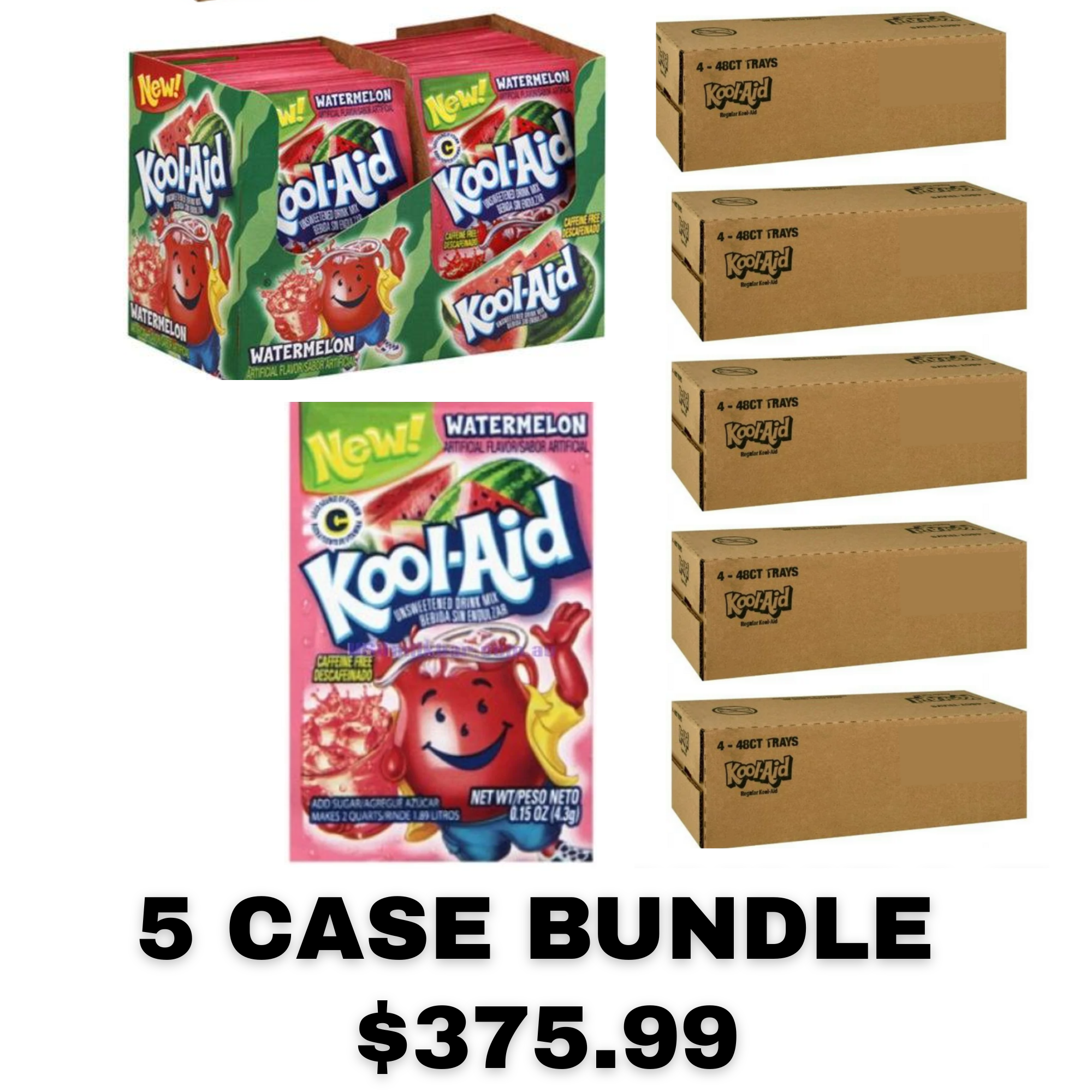 Kraft Kool Aid Watermelon Beverage 5 CASE BUNDLE DEAL