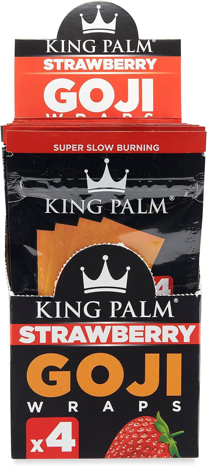 Thumbnail: KING PALM GOJI WRAPS STRAWBERRY 15 Count Individual Pouches + 4 Model X Tip
