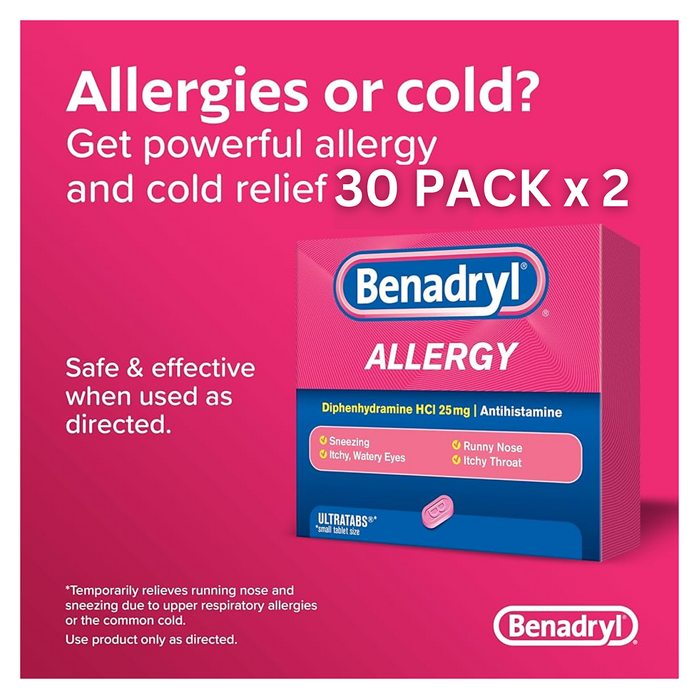 Thumbnail: Benadryl Ultratabs  Allergy Relief Medicine 30 Packet 2 Tablets Per Packet 60 CT