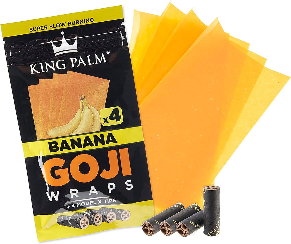Thumbnail: KING PALM GOJI WRAPS BANANA 15 Count Individual Pouches + 4 Model X Tips