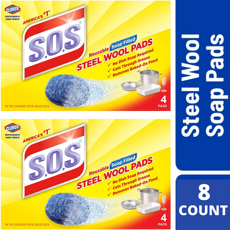Thumbnail: S.O.S. Steel Wool Soap Pads 4 Count Each (2 Pack)