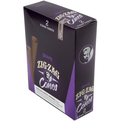 Zig Zag Cigar Cones GRAPE 2 Cones Per 15 Pack Ferguson Distributor