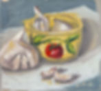 Garlic in Yellow Bowl