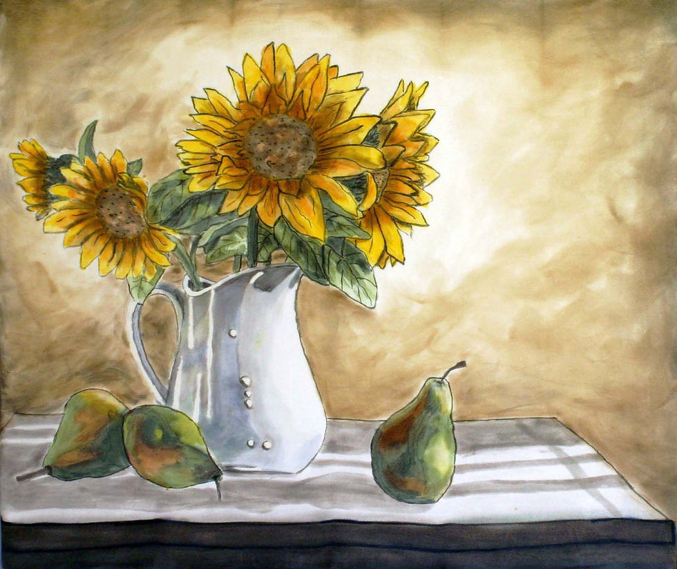 Sunflowers and Pears