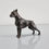 Miniatura: Escultura em bronze patinado com canídeo da raça boxer