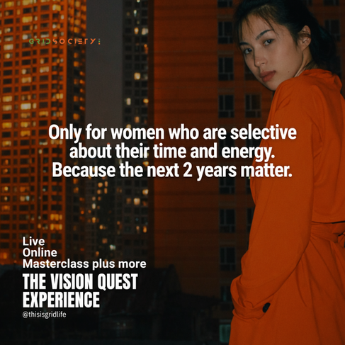 Vision Quest online workshop promotion highlighting clarity, direction, and focused decision-making