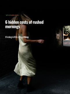 Rushed morning habits image showing lack of direction and hidden costs of starting the day without clarity