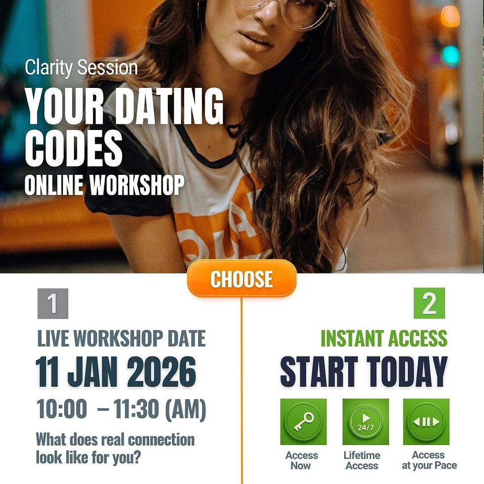 Instant Access - Dating Codes Workshop - Live Dates 11 Jan 2026 -Sunday