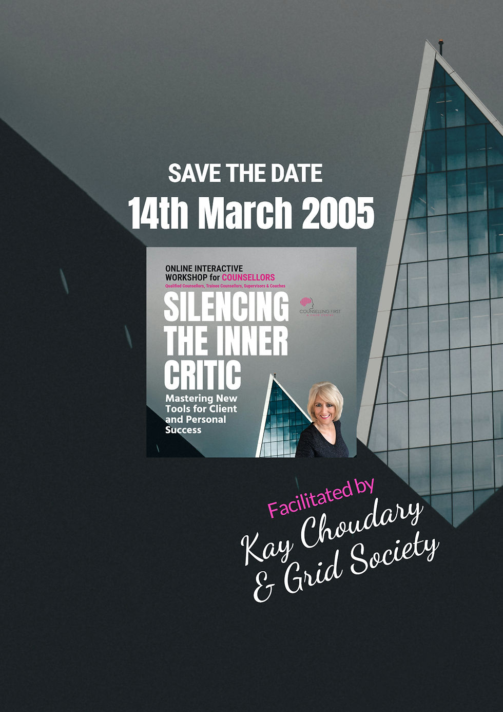 SAVE THE DATE: 14th March 2025 - A workshop just for Qualified Counsellors, Trainee Counsellors, Supervisors & Coaches