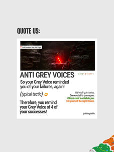 So your Internal Grey Voice has reminded you of your failures again! Where is your defence?