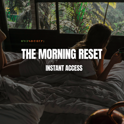 Grid Society Morning Reset visual system helping you calm and clear your mind before work