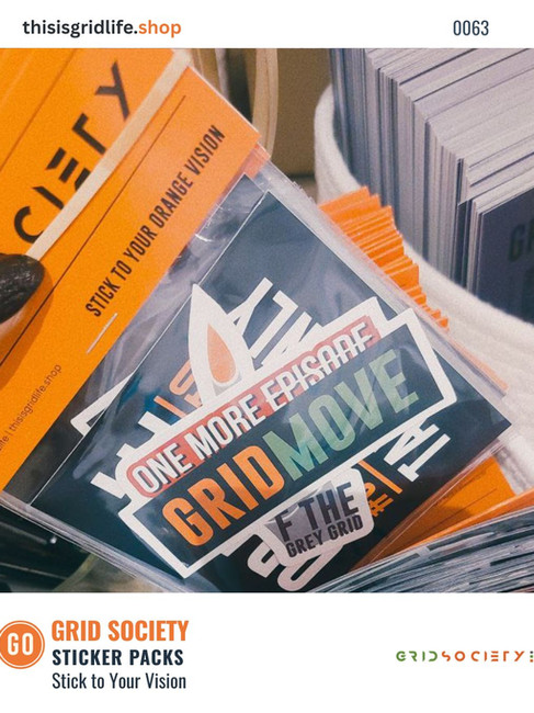 Grid Society sticker packs designed to support mindset focus and show what inner work looks like in visual form