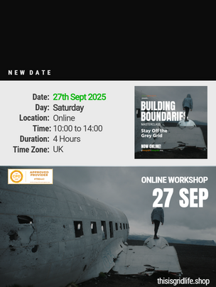 27 September | Building Boundaries Masterclass: Scan your relationships and environments to reveal what aligns with your vision