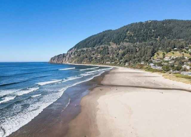 A view of Manzanita Beach looking towards Neahkahnie Mountain