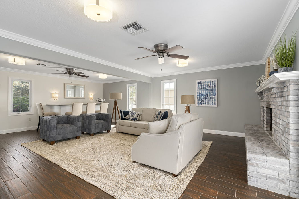 Large open living room