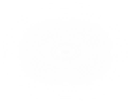 White circle on black background, simple design, no text, minimal style.
