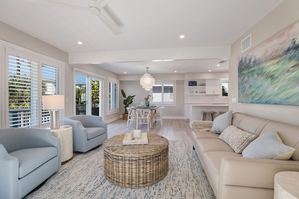 Opene living and dining for entertaining