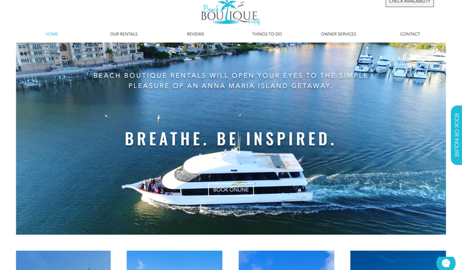 Beach Boutique Rentals: Designed and launched a brand-new Wix website for Beach Boutique Rentals, a vacation rental management company. The site showcases a curated selection of beach properties with beautiful imagery and clear calls to action. A third-party booking platform was seamlessly integrated to allow real-time availability and direct reservations. Built for growth, the website is fully responsive, SEO-optimized, and easy to manage—giving the company a strong digital foundation from day one.