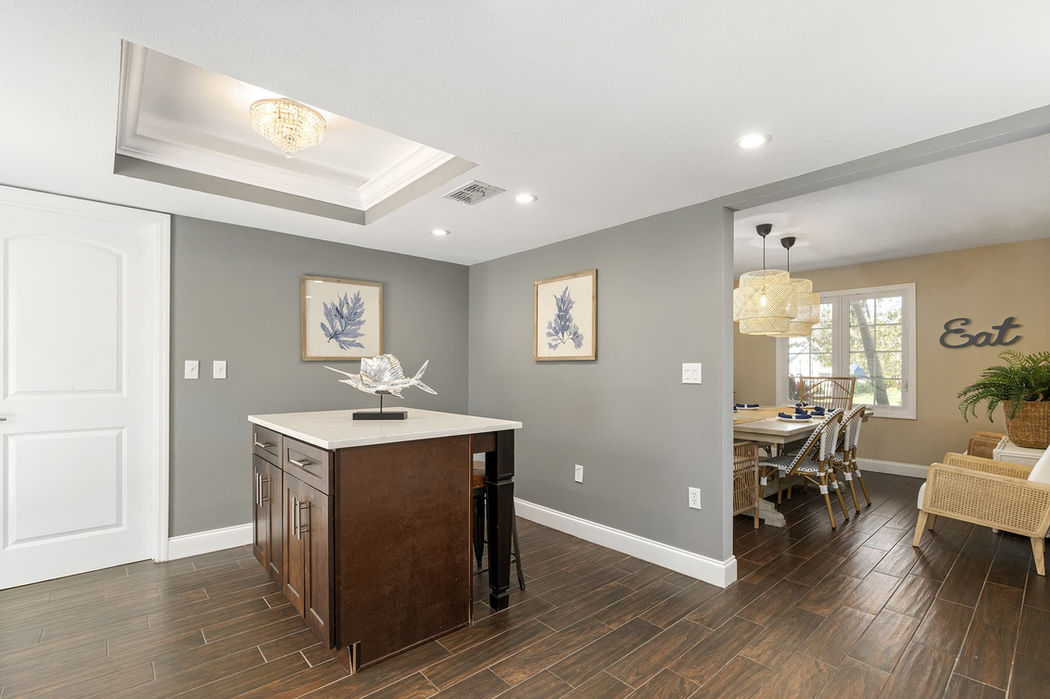 Bar top dining area