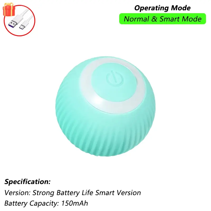 Thumbnail: Dog Cat Interactive Ball Toy Automatic Rolling Ball Faux Tail Rechargeable Smart