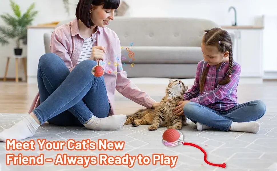 Thumbnail: Dog Cat Interactive Ball Toy Automatic Rolling Ball Faux Tail Rechargeable Smart