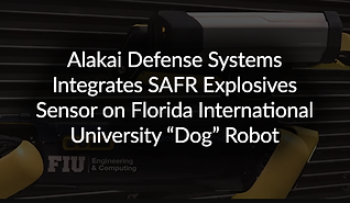 Alakai Defense Systems Sensor on Florida International University Dog Robot