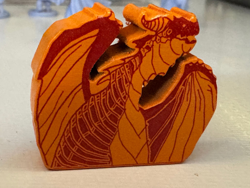 "Look at this awesome dragon Meeple!!!"