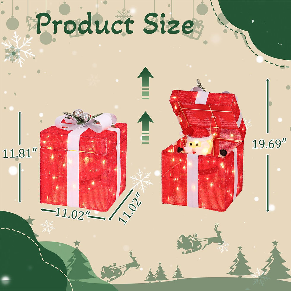 Thumbnail: Motorized 12-Inch Santa Pop-Up Gift Box for Festive Holiday Displays