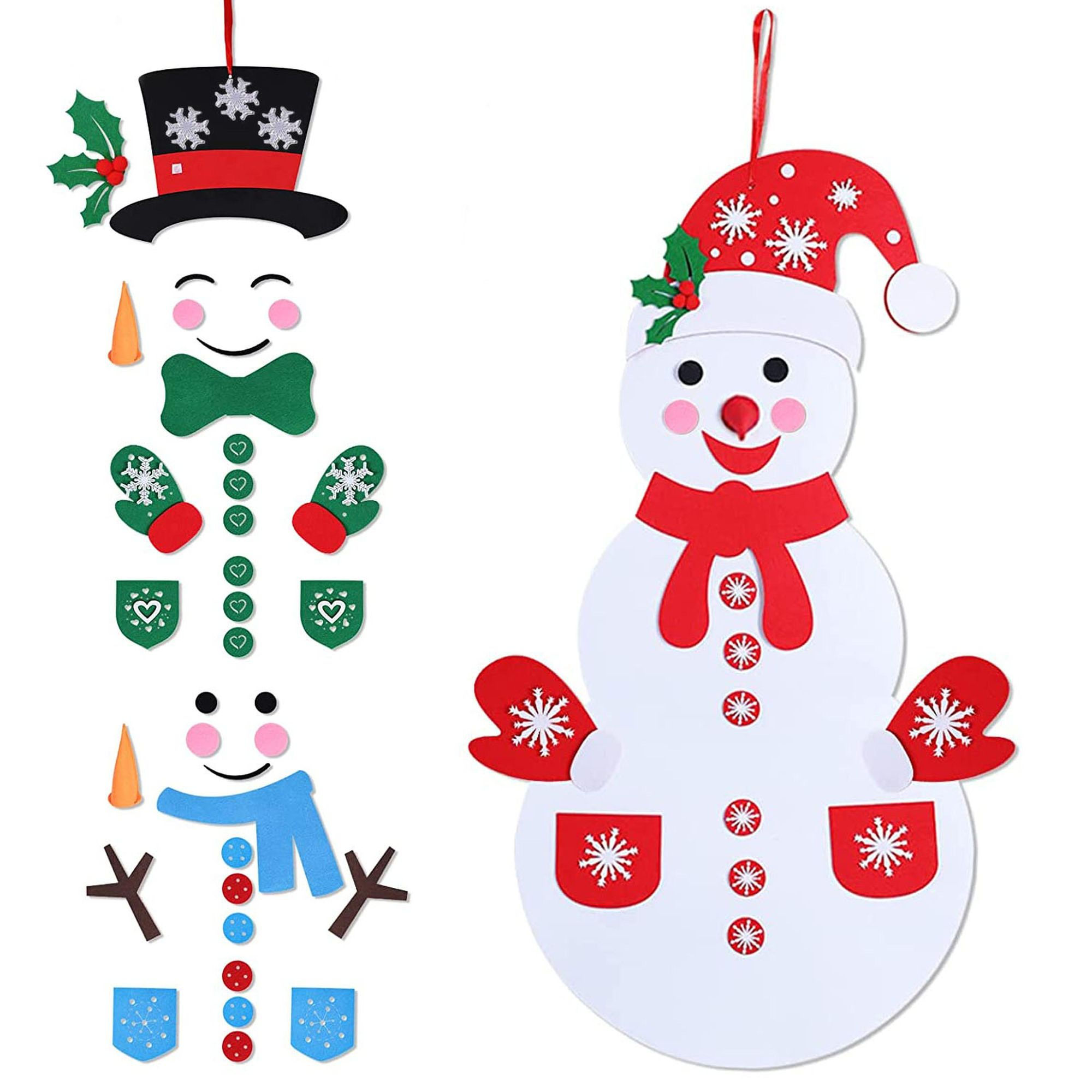 Felt Christmas Snowman Set DIY Felt Christmas Hanging