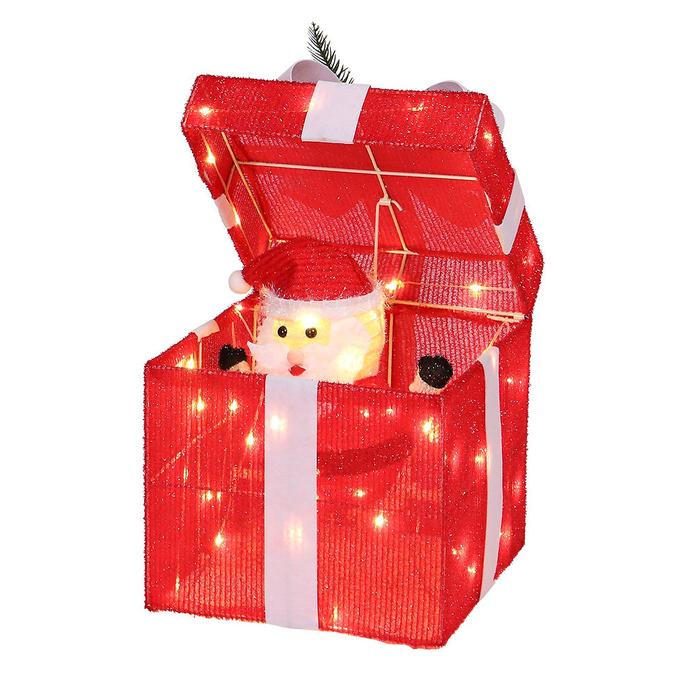 Thumbnail: Motorized 12-Inch Santa Pop-Up Gift Box for Festive Holiday Displays