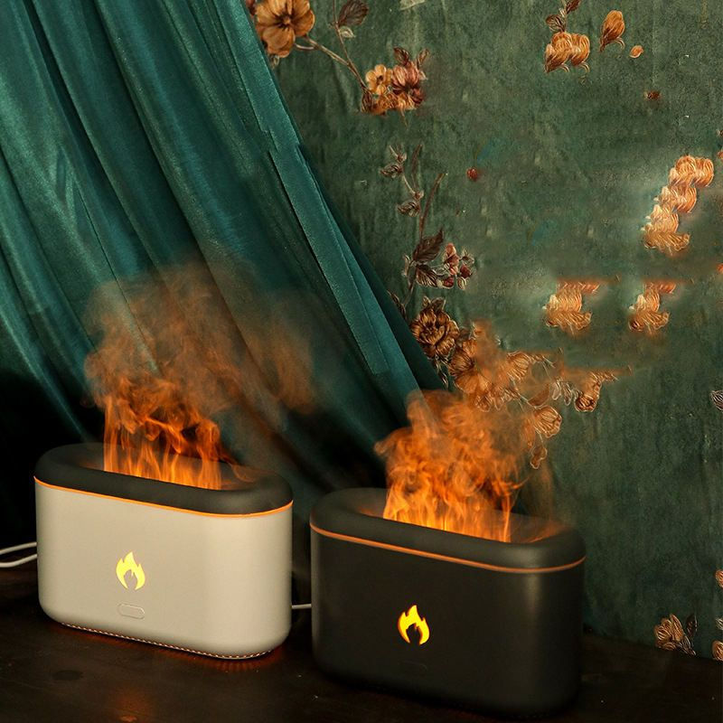 Thumbnail:  Drop Shipping 3D Flame Humidifier 300ML Ultrasonic Flame Aroma Diffuser Essenti