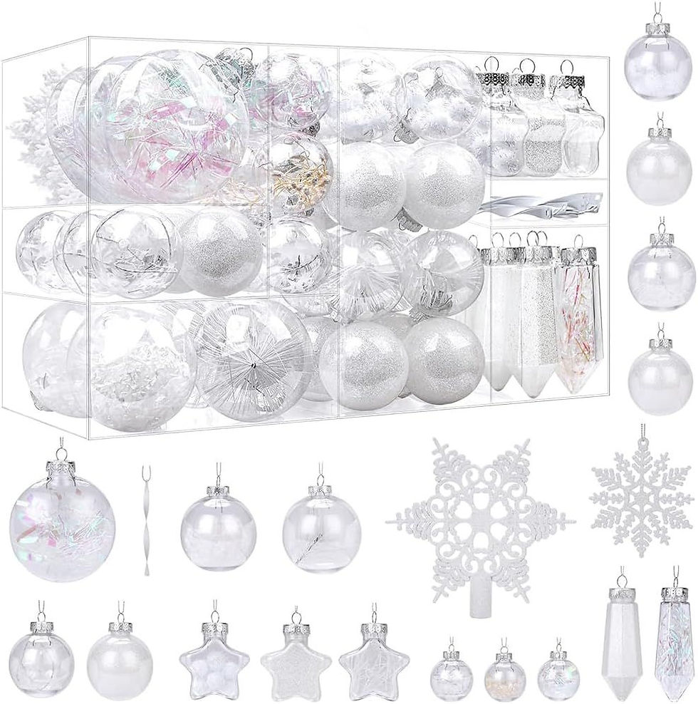 Thumbnail: 86PCS Christmas Tree Ornaments Clear Set,