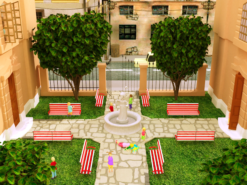 cartoon yard