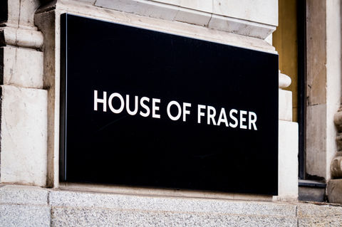House of fraser sign on storefront