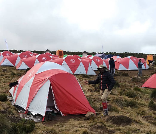 Big Agnes Madhouse tents on Kilimanjaro