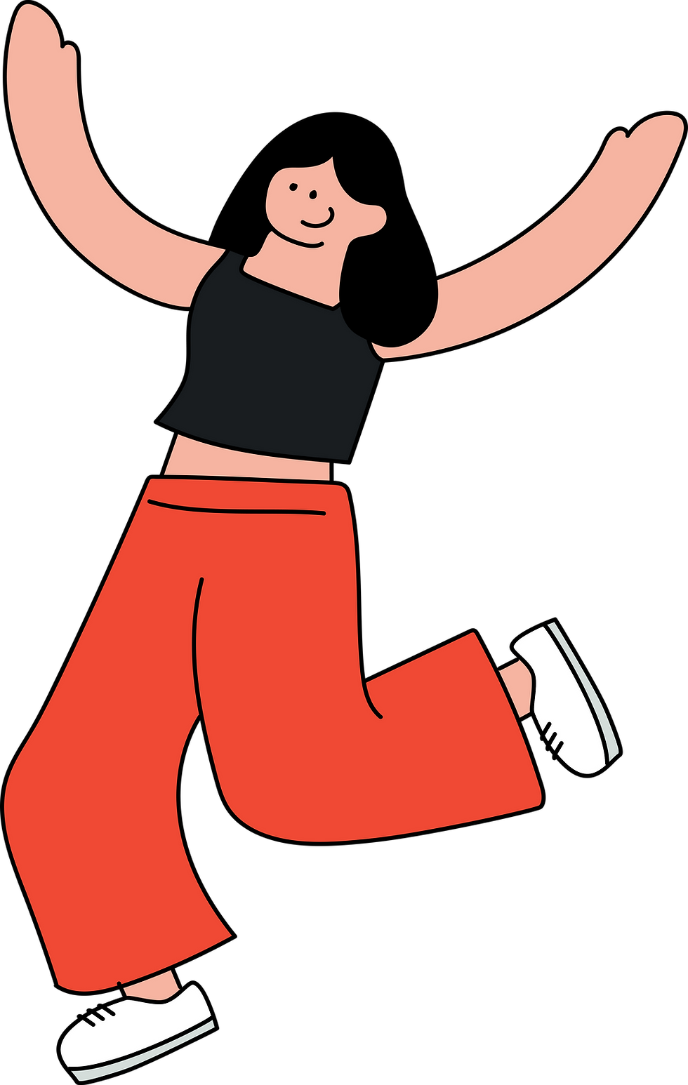 Illustration of Winnie jumping