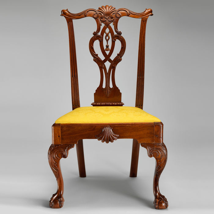 Chippendale Carved Walnut Side Chair