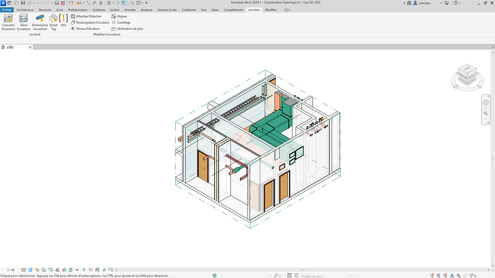 Interface utilisateur et fonctionnalités | ConVoid Revit