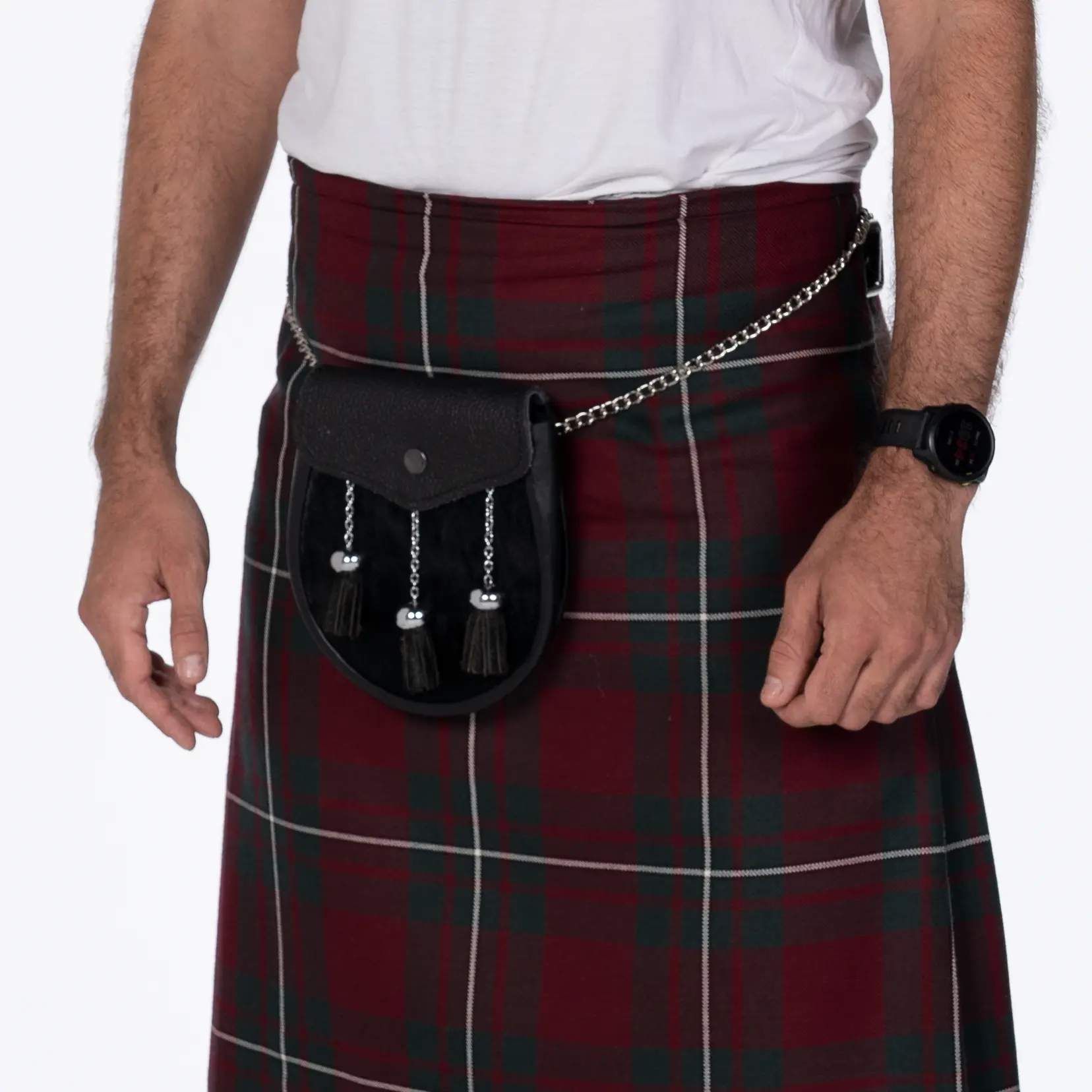 Semi Dress Black fur Sporran (Hire)