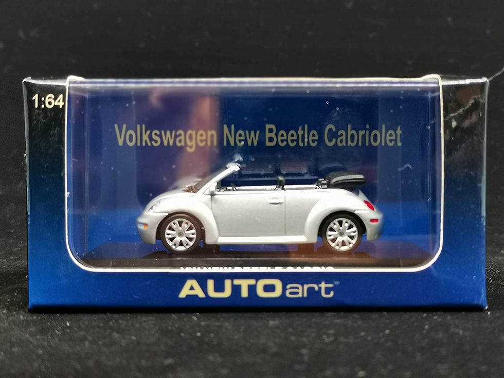 Thumbnail: AutoArt Volkswagen New Beetle Cabriolet 2002 Reflex Silver Metallic 20321