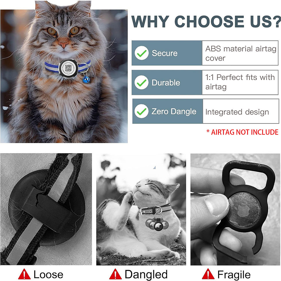 Thumbnail: Air Tag Pet Collar with Airtag Holder（No Airtag）& Pet Name QR Code Dual Prot