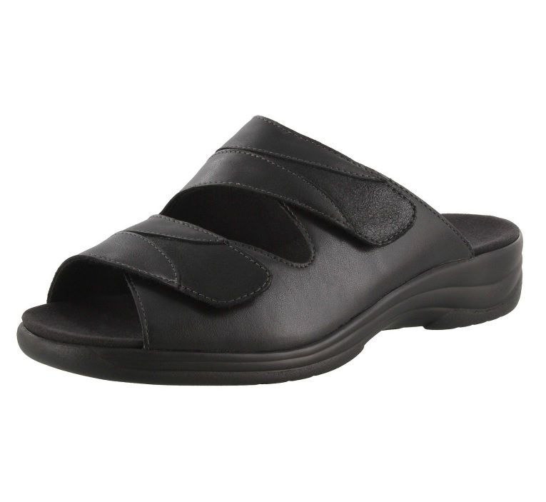 Solidus Lia Moni Hausschuh Pantolette schwarz