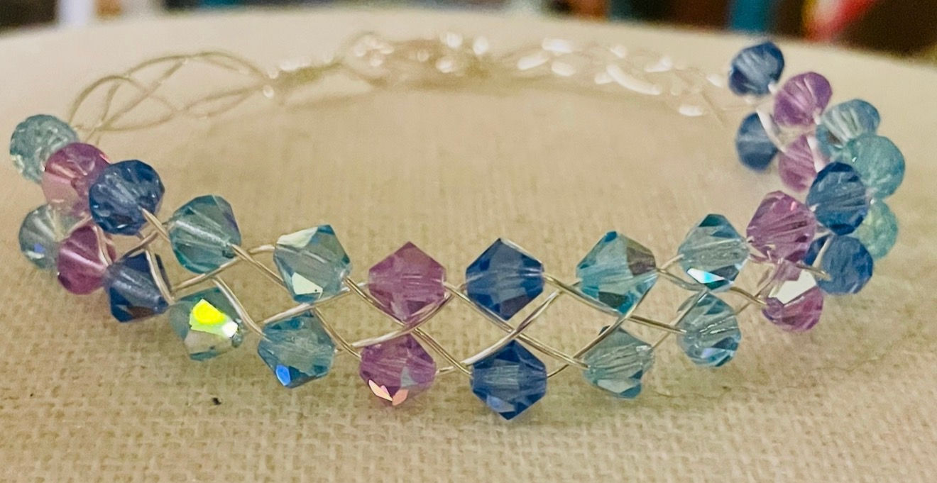 Twisted Wire-Weaved Swarovski Crystal Bracelet
