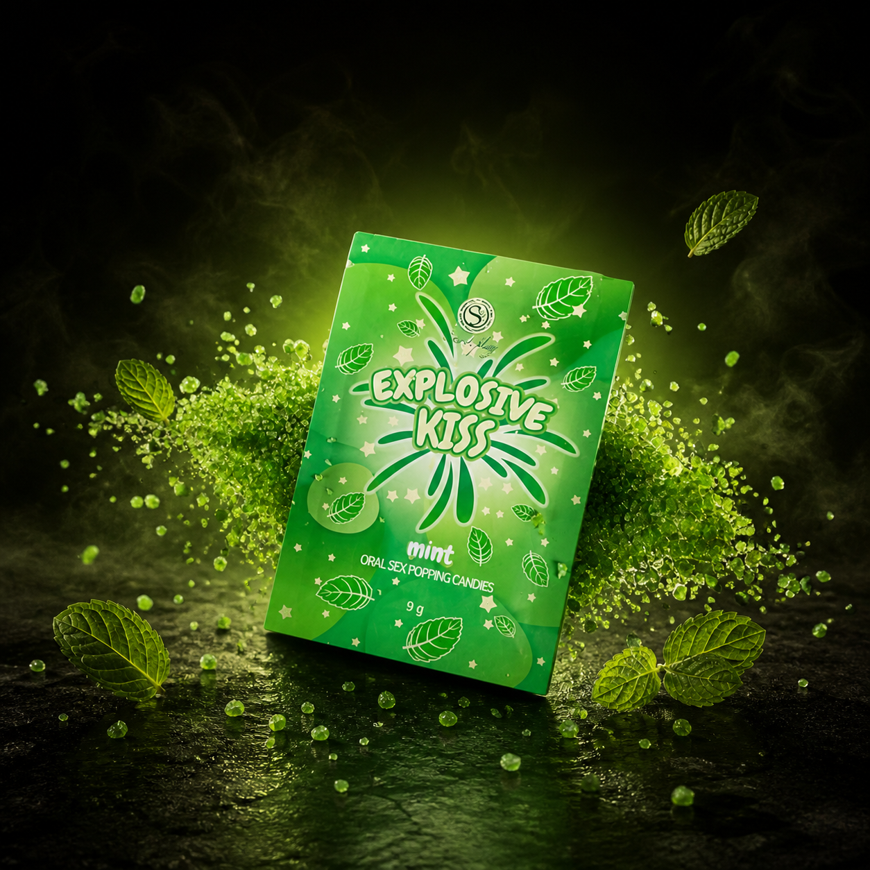 Bonbons sucre pétillant Explosive Kiss Menthe 9g