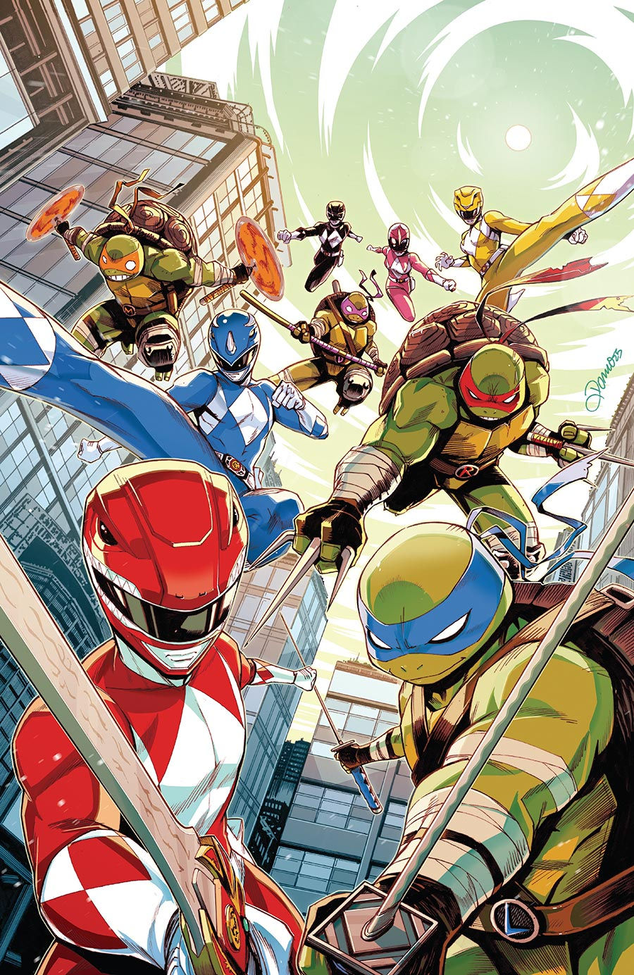 Mighty Morphin Power Rangers Teenage Mutant Ninja Turtles III #1 Cover E