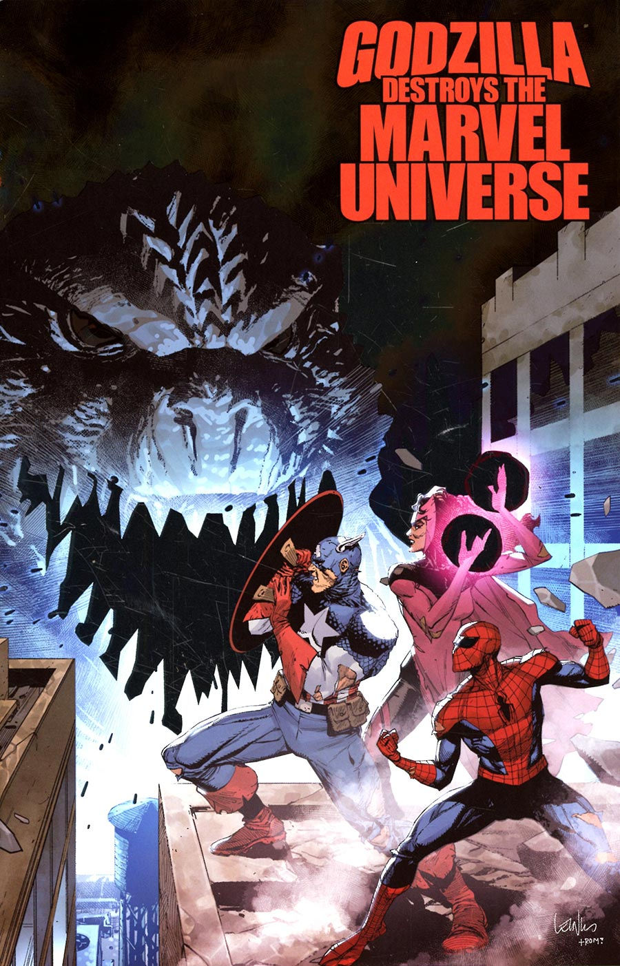 Godzilla Destroys The Marvel Universe #1 Cover G