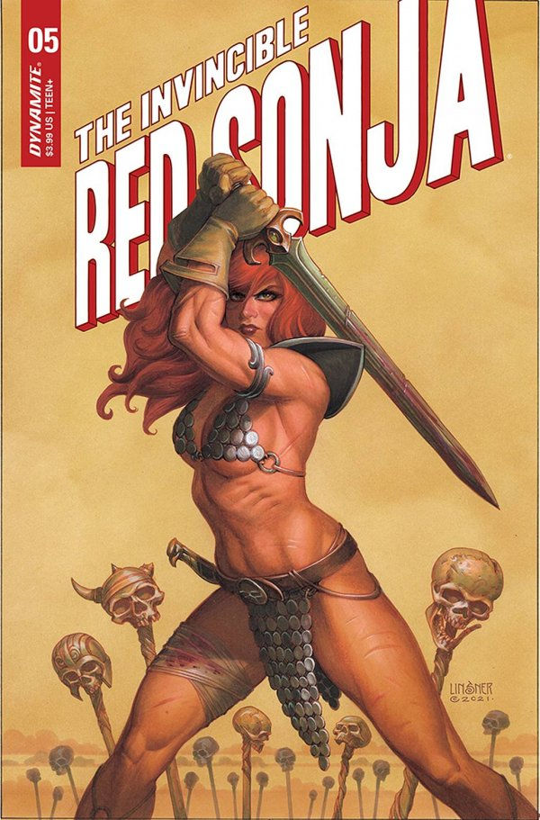 Invincible Red Sonja #5 Cover B Variant Joseph Michael Linsner