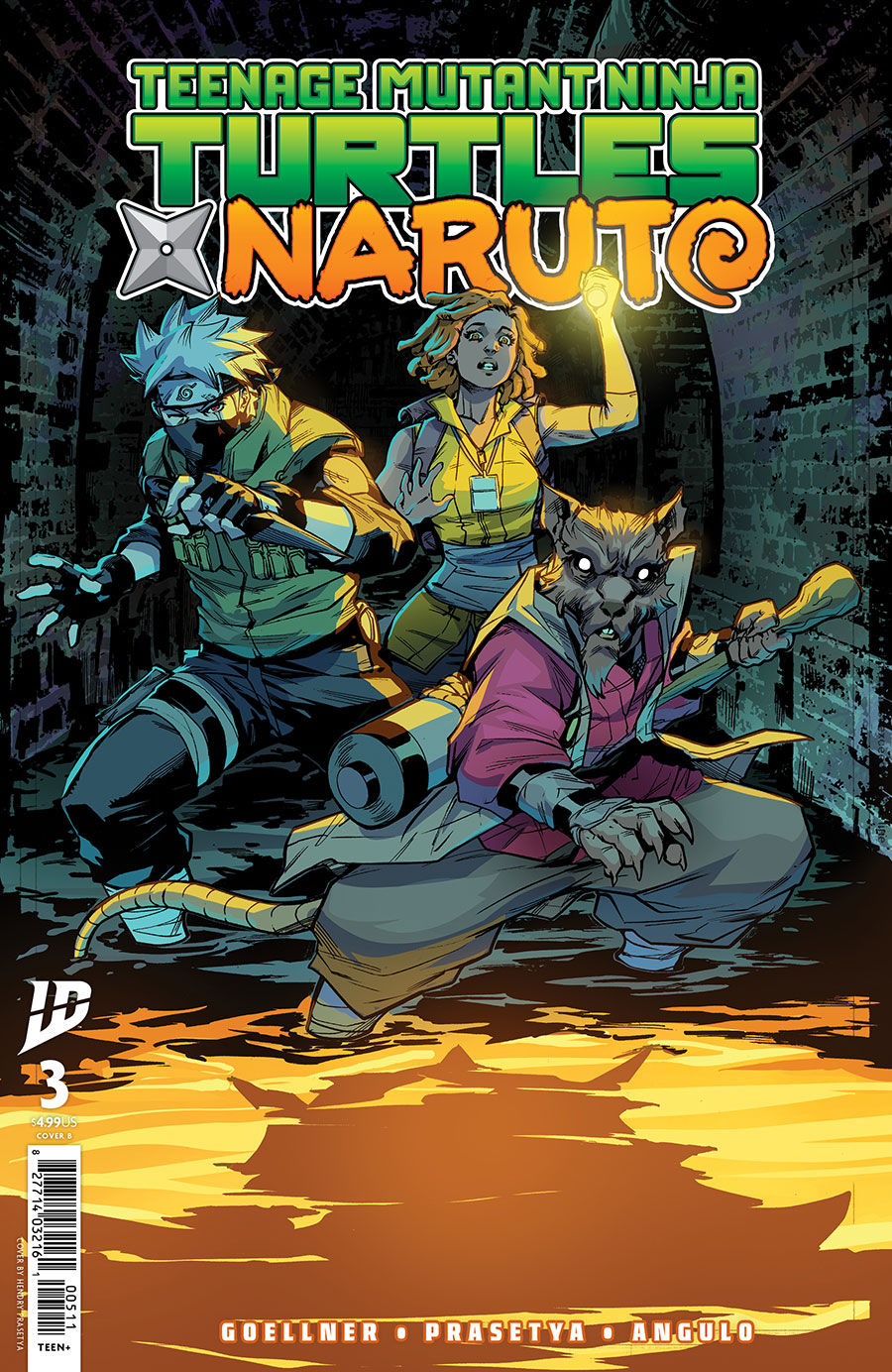 Teenage Mutant Ninja Turtles x Naruto #3 Cover B