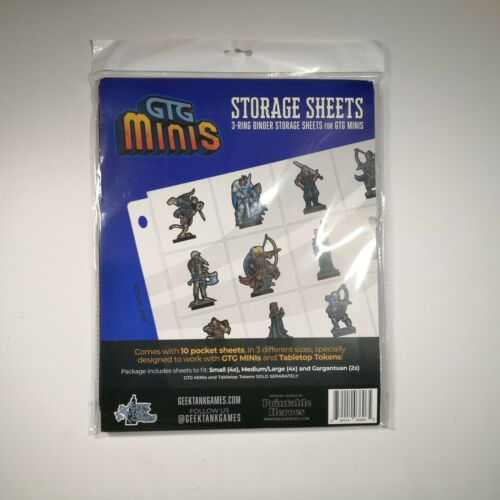 GTG Minis, STORAGE SHEETS