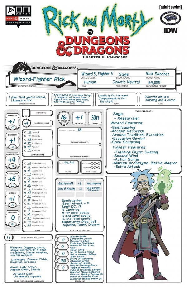 Rick And Morty Vs Dungeons & Dragons Chapter II Painscape #2 Cover C